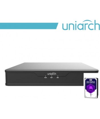 XVR Uniarch 4 Canali 5 in 1, 4 MP@30fps, HDD 1TB incluso