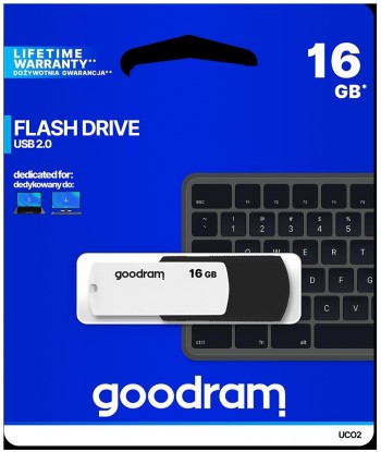 Pendrive GOODRAM Black-White 16GB USB 2.0 - retail blister