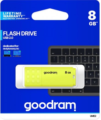 Pendrive GoodRAM 8GB UME2 yellow USB 2.0 - retail blister