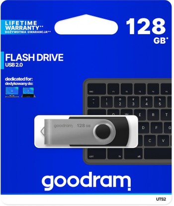 Chiavetta/Pendrive USB Goodram Twister 128GB nera USB 2.0
