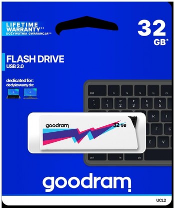 Pendrive GoodRAM 32GB UCL2 WHITE USB 2.0 - retail blister