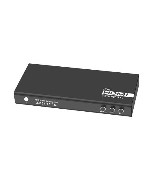 Switch 5x1 HDMI 2.0 18G 4k@30hz HDR, funzione AUTO ON/OFF